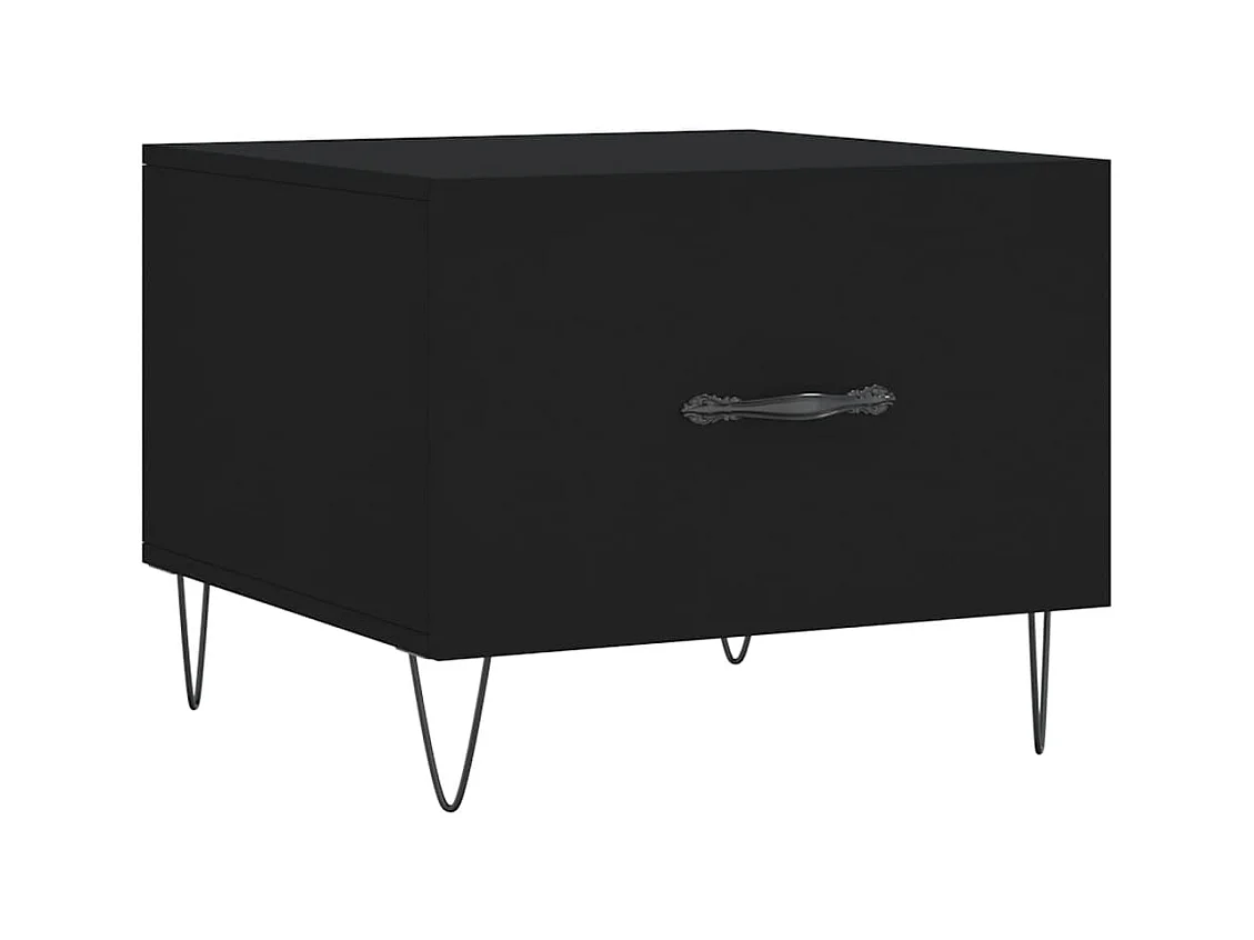 Tavolini da caffè 2 pezzi neri 50x50x40 cm in legno ingegnerizzato