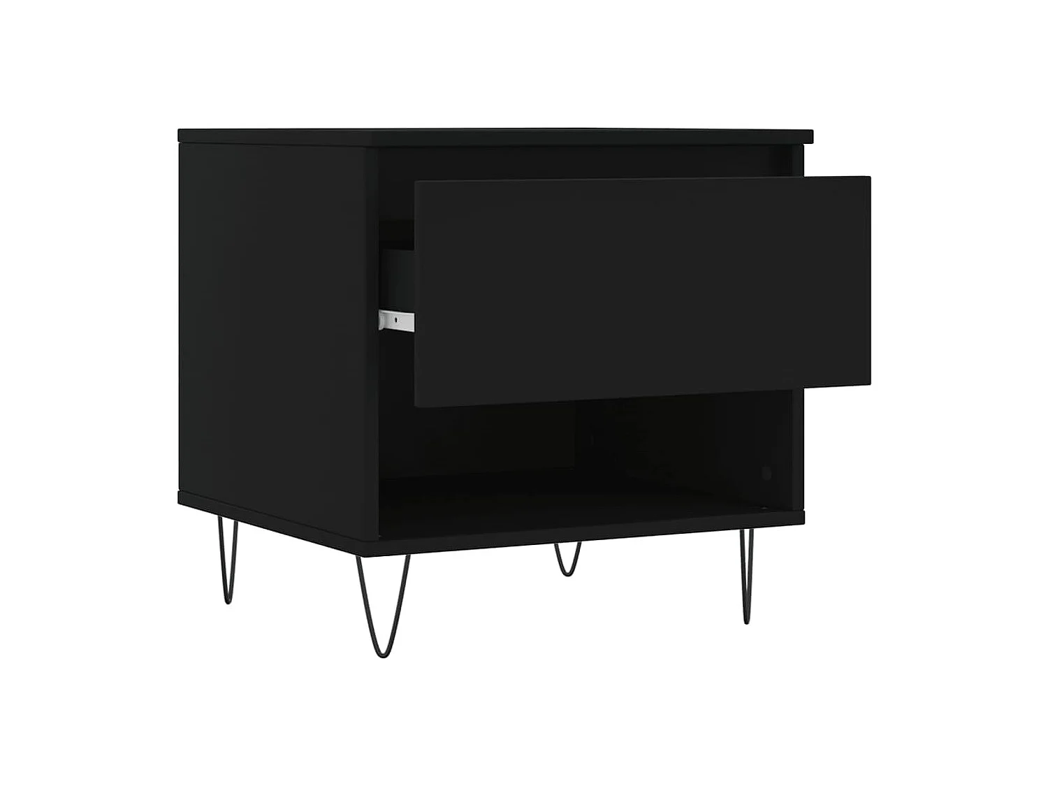 Tables basses 2 pcs noir 50x46x50 cm bois d'ingénierie