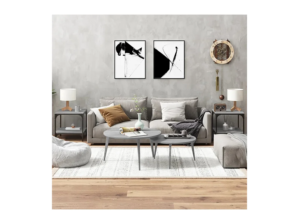 Tables d'appoint 2pcs Sonoma gris 40x40x40 cm Bois d'ingénierie