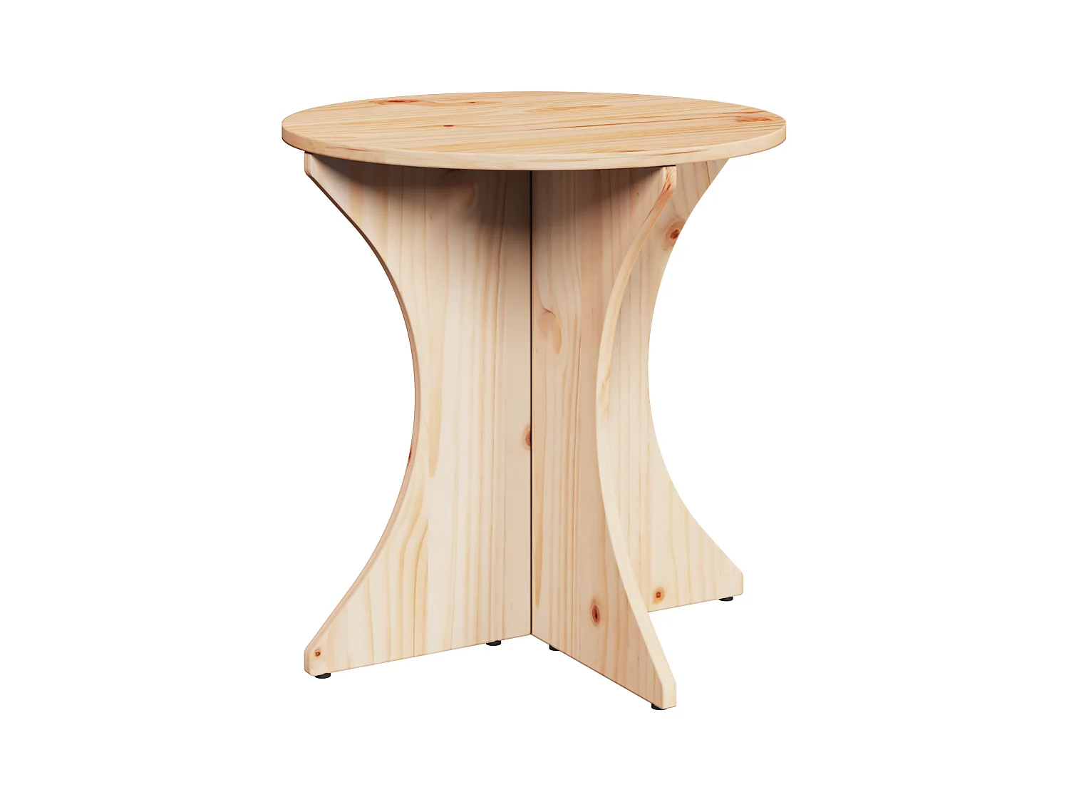 Table basse 2 pcs Naturel 46 x 46 x 47 cm Bois de pin massif