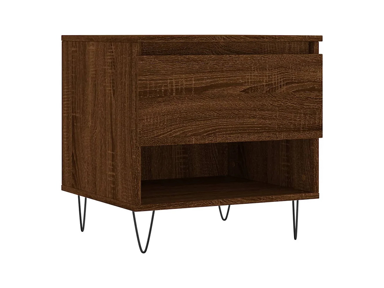 Salontafels 2 stuks eikenbruin 50x46x50 cm bewerkt hout