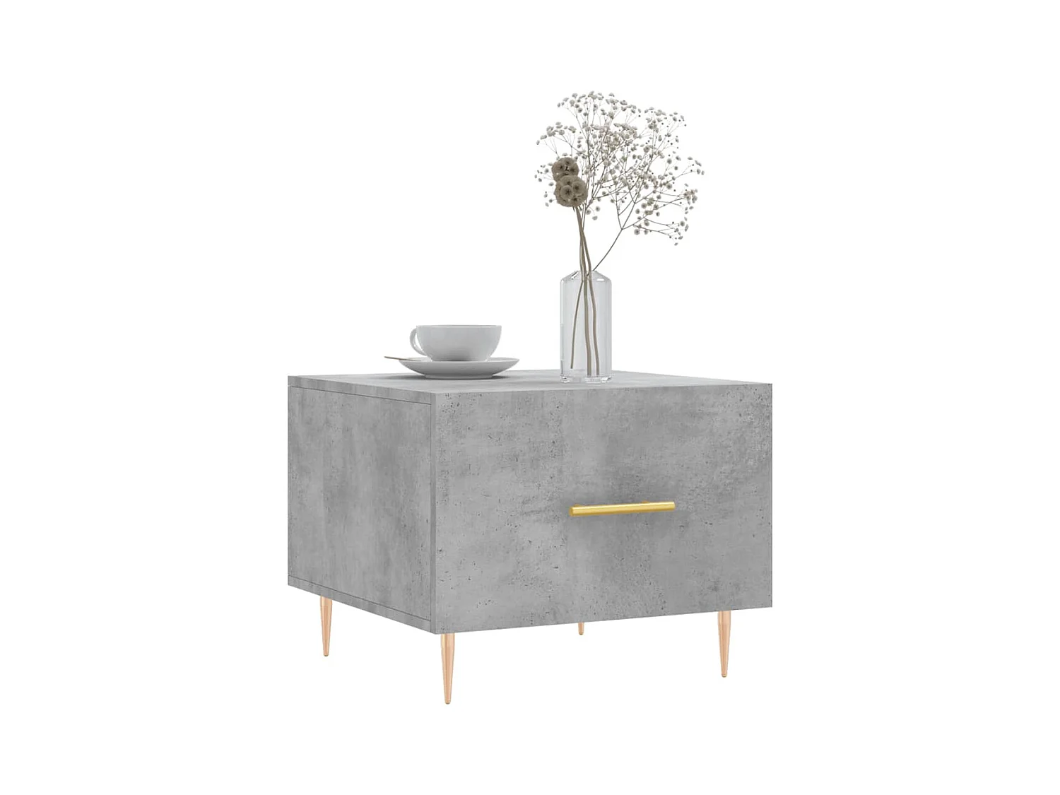 Tables basses 2 pcs gris béton 50x50x40 cm bois d'ingénierie