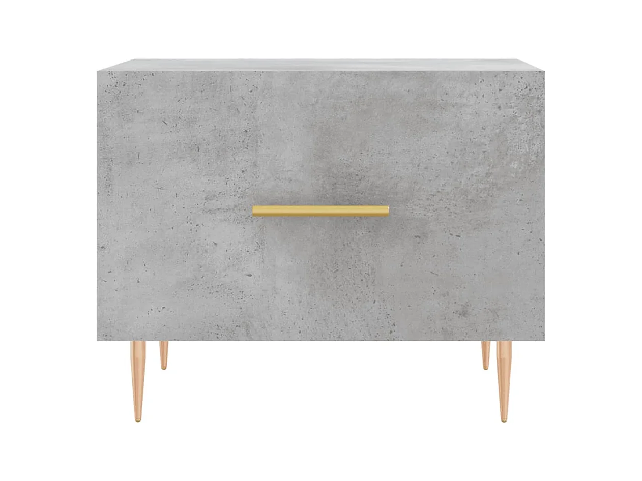 Tables basses 2 pcs gris béton 50x50x40 cm bois d'ingénierie