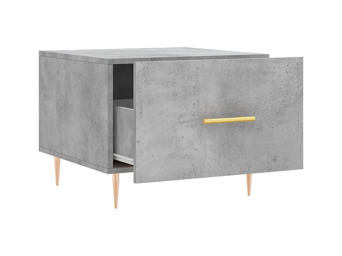 Tables basses 2 pcs gris béton 50x50x40 cm bois d'ingénierie