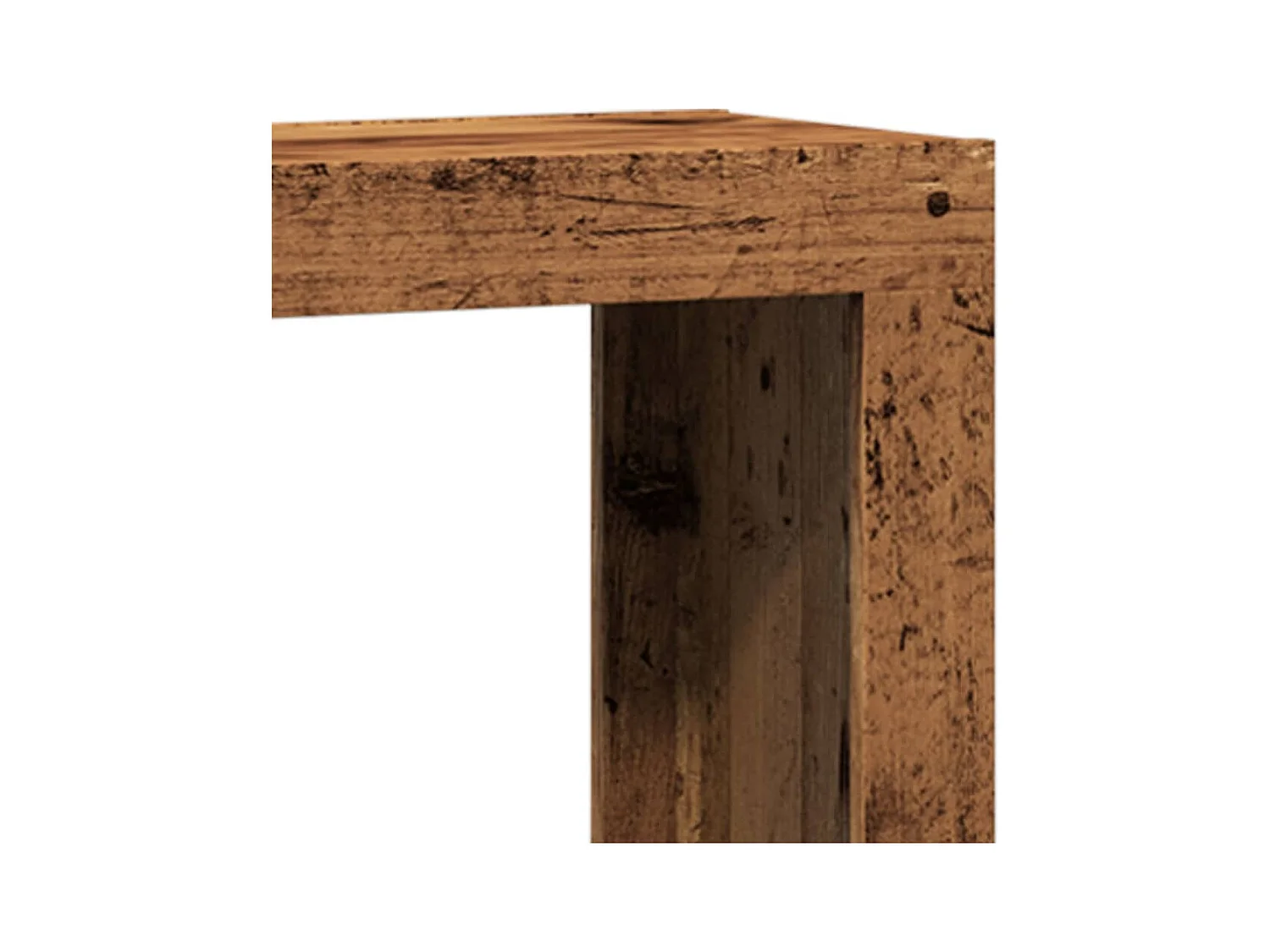 Tavolini da caffè impilabili 3 pezzi in legno vecchio e legno ingegnerizzato