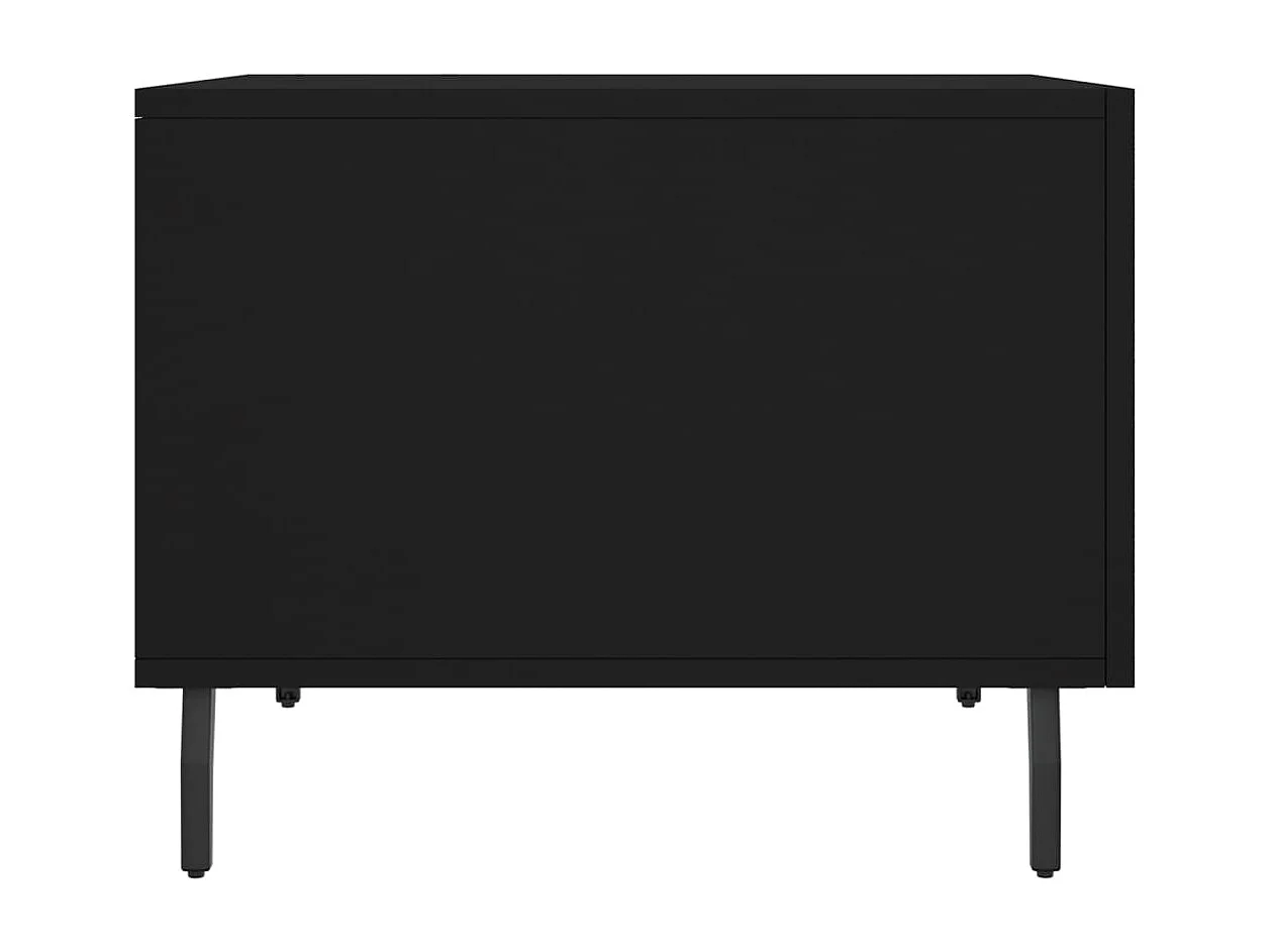 Tables basses 2 pcs noir 50x50x40 cm bois d'ingénierie