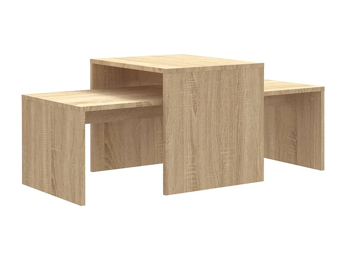 Ensemble de tables basses Chêne sonoma bois d’ingénierie