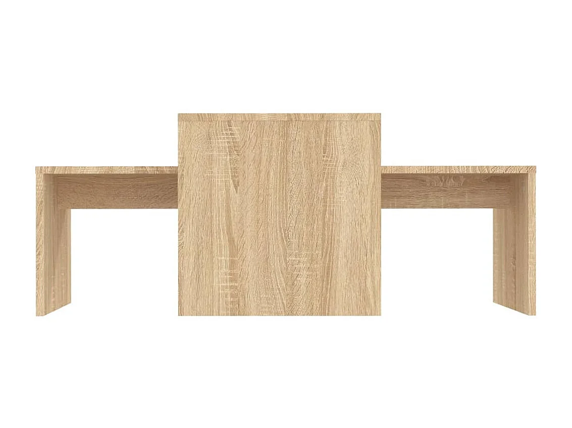 Ensemble de tables basses Chêne sonoma bois d’ingénierie