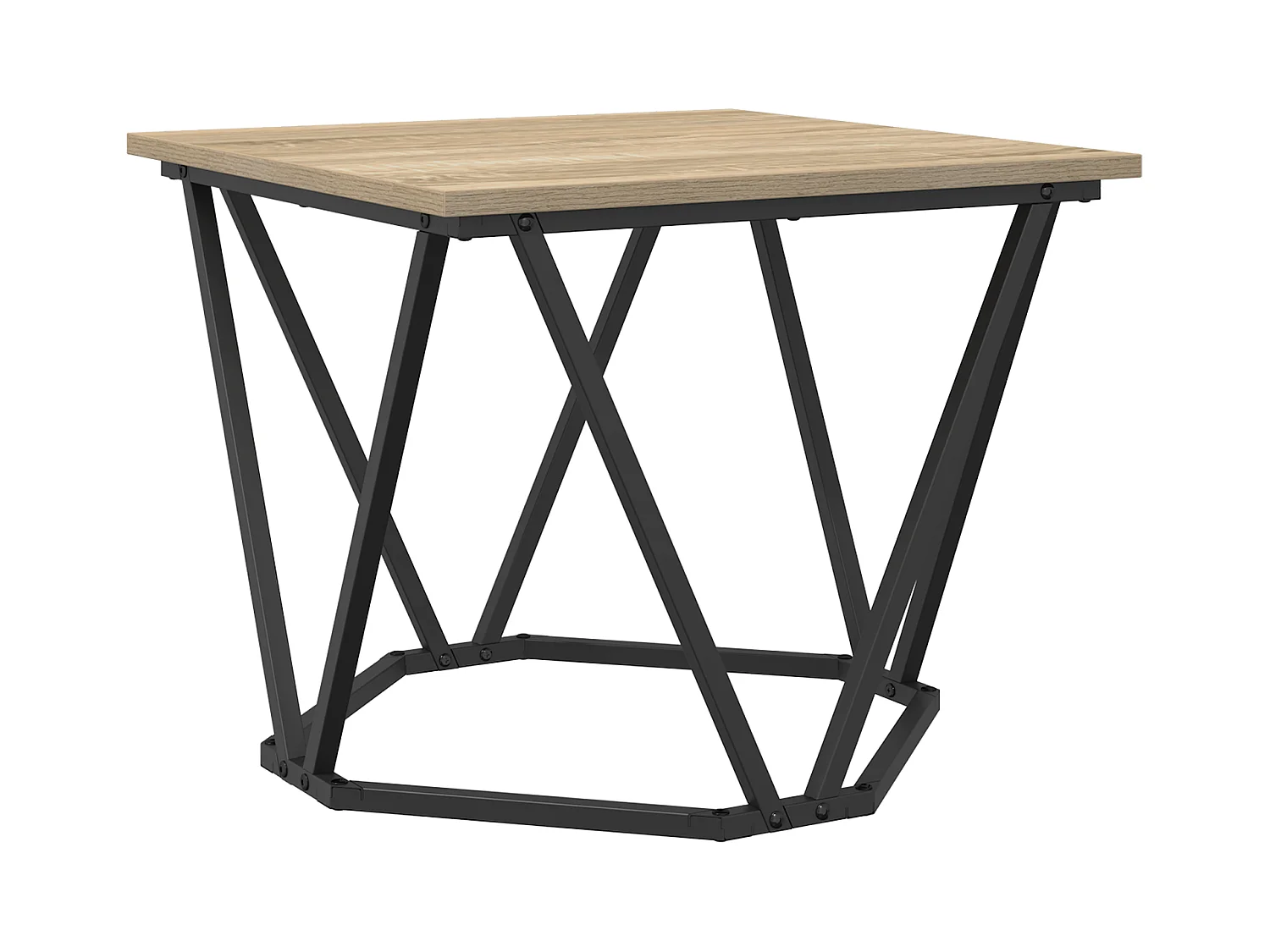 Tables d'appoint 3 pcs en bois d'ingénierie chêne Sonoma