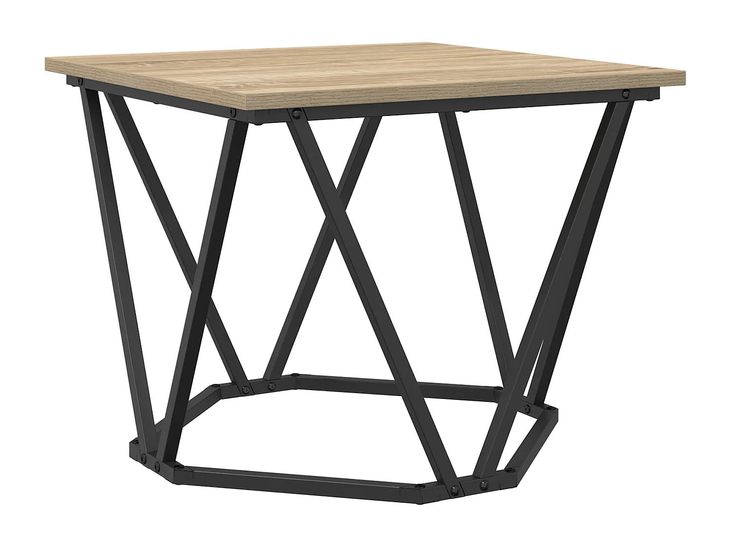 Tables d'appoint 3 pcs en bois d'ingénierie chêne Sonoma