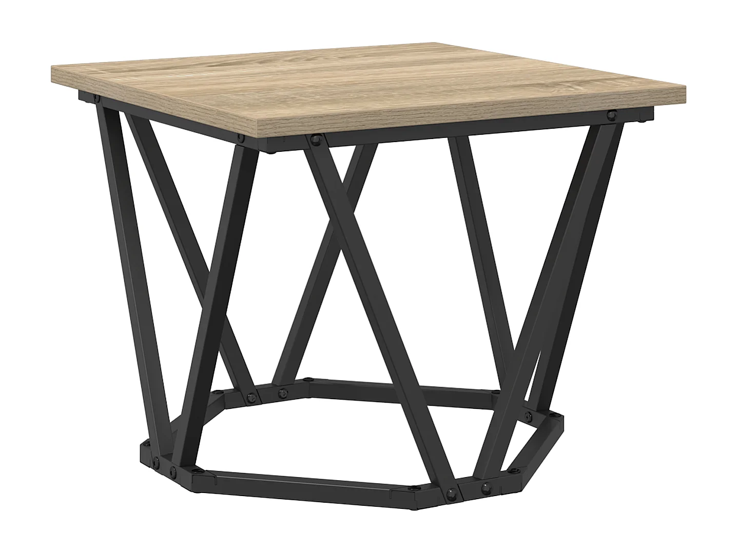 Tables d'appoint 3 pcs en bois d'ingénierie chêne Sonoma