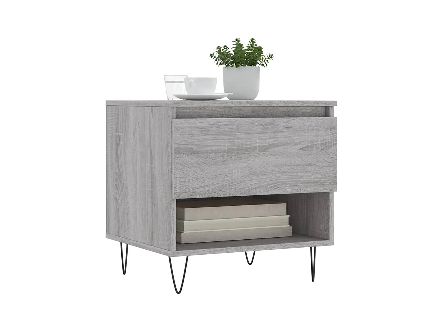 Tables basses 2 pcs sonoma gris 50x46x50 cm bois d'ingénierie