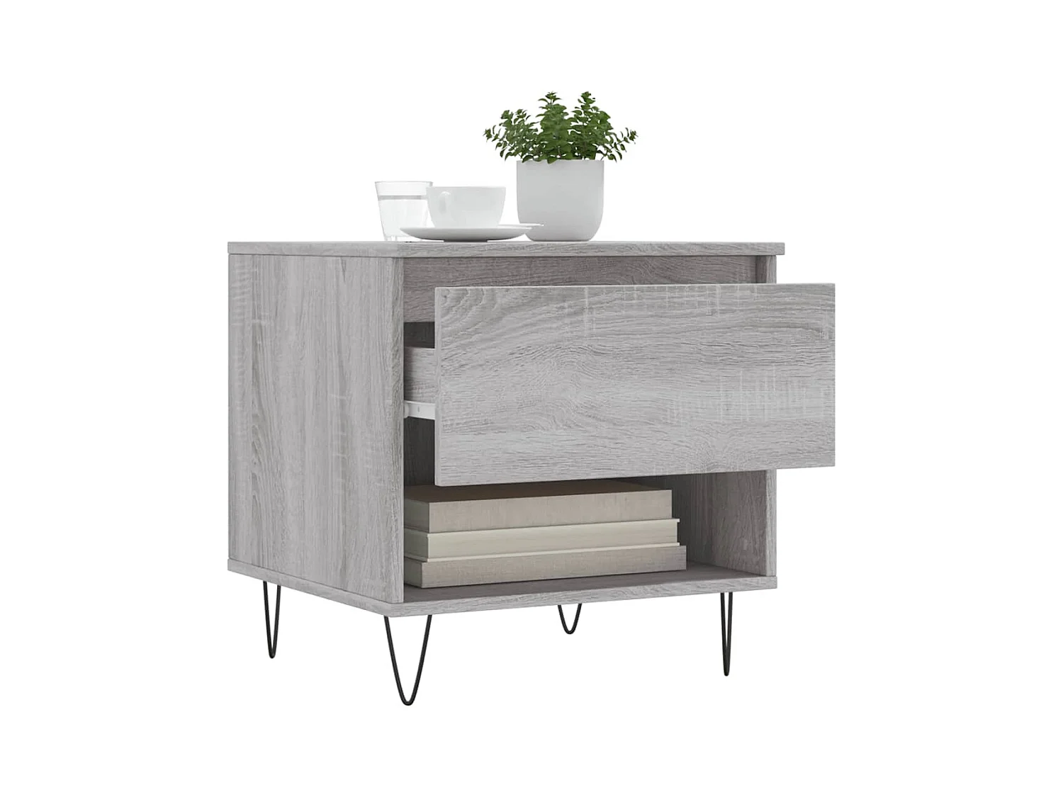 Tables basses 2 pcs sonoma gris 50x46x50 cm bois d'ingénierie