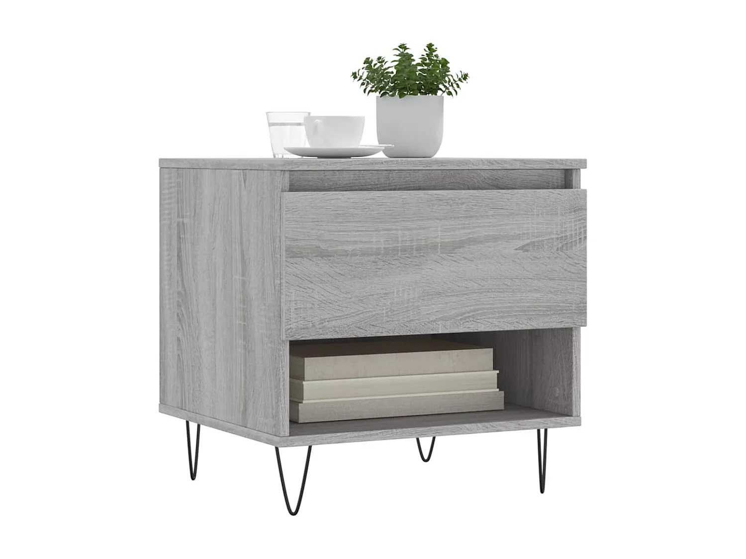 Tables basses 2 pcs sonoma gris 50x46x50 cm bois d'ingénierie