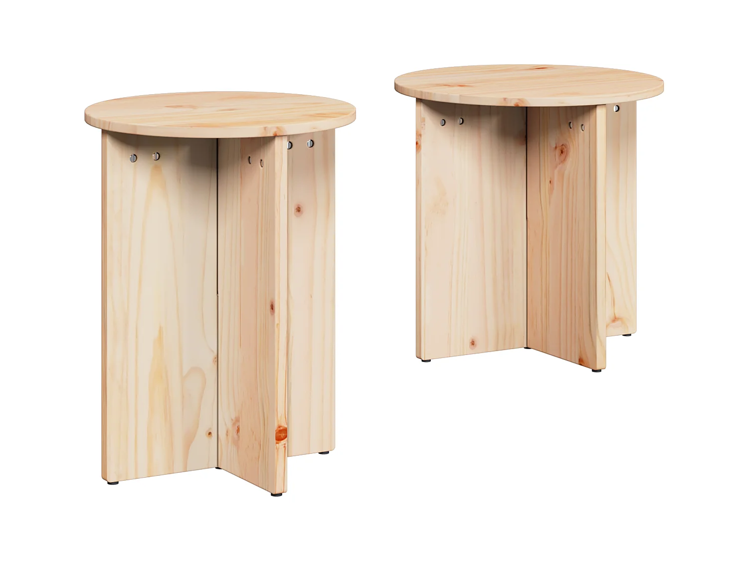 Table basse 2 pcs Naturel 41,5 x 41,5 x 41 cm