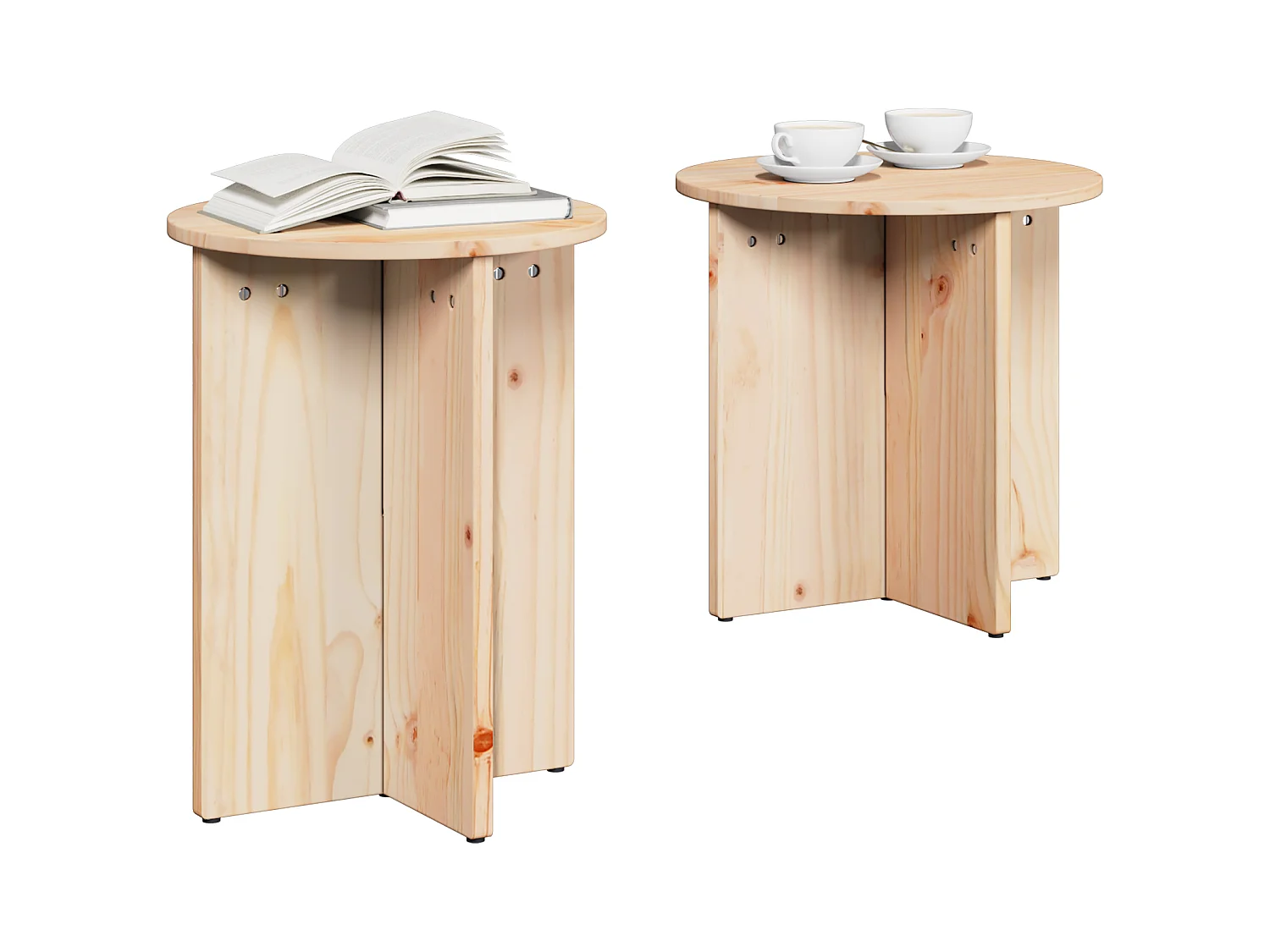 Table basse 2 pcs Naturel 41,5 x 41,5 x 41 cm
