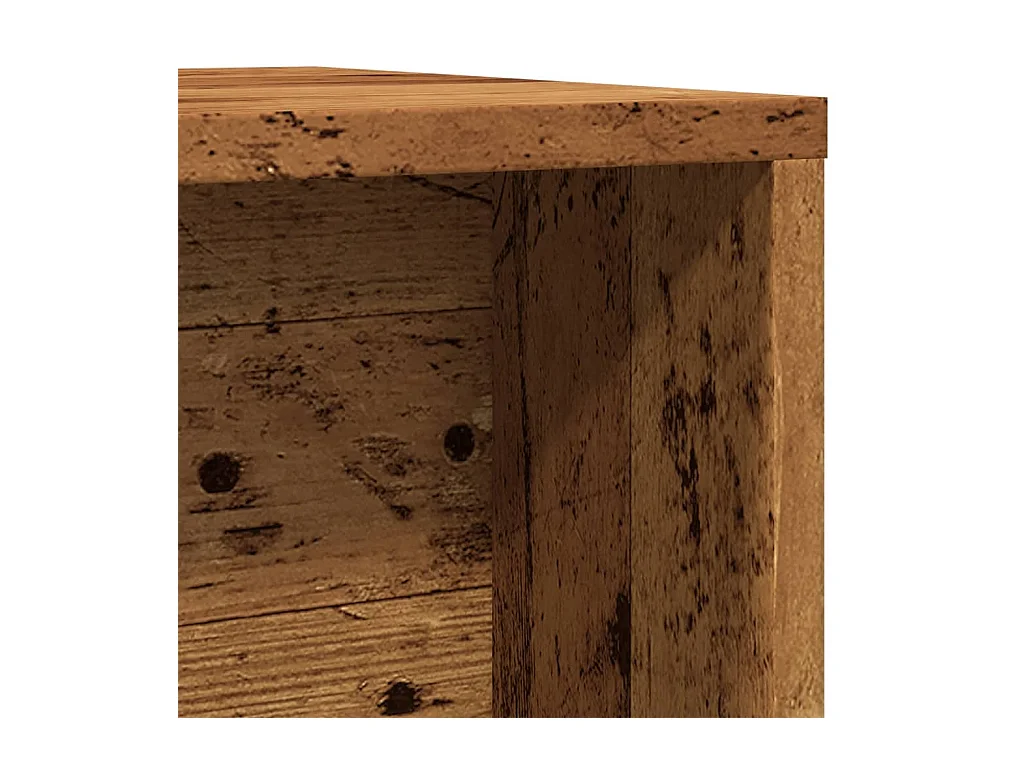 Tavolini da caffè impilabili 2 pezzi in legno antico e legno ingegnerizzato