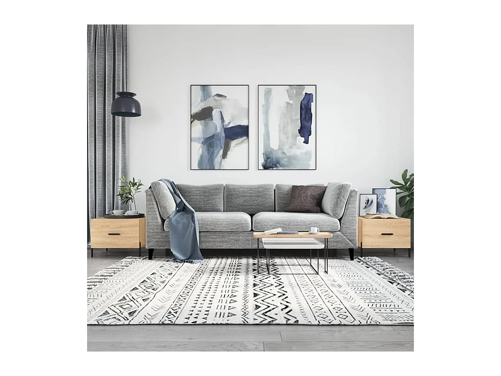 Tables basses 2 pcs chêne sonoma 50x50x40 cm bois d'ingénierie