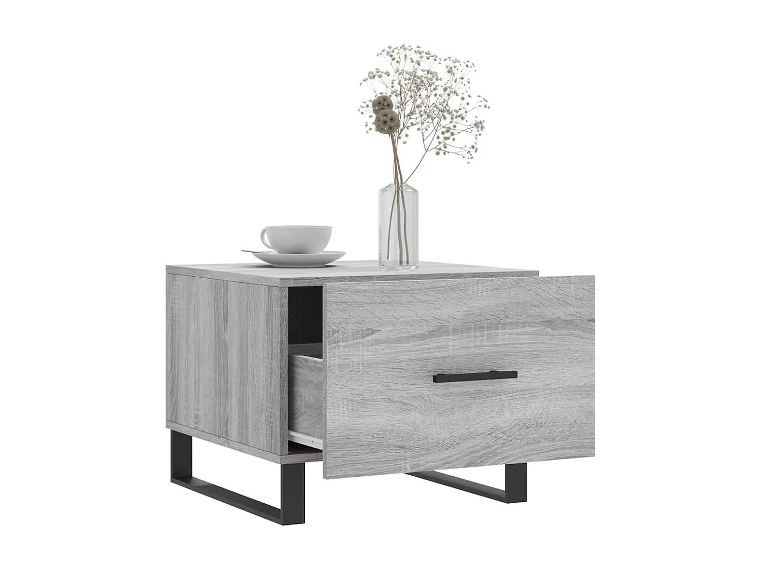 Tables basses 2 pcs sonoma gris 50x50x40 cm bois d'ingénierie