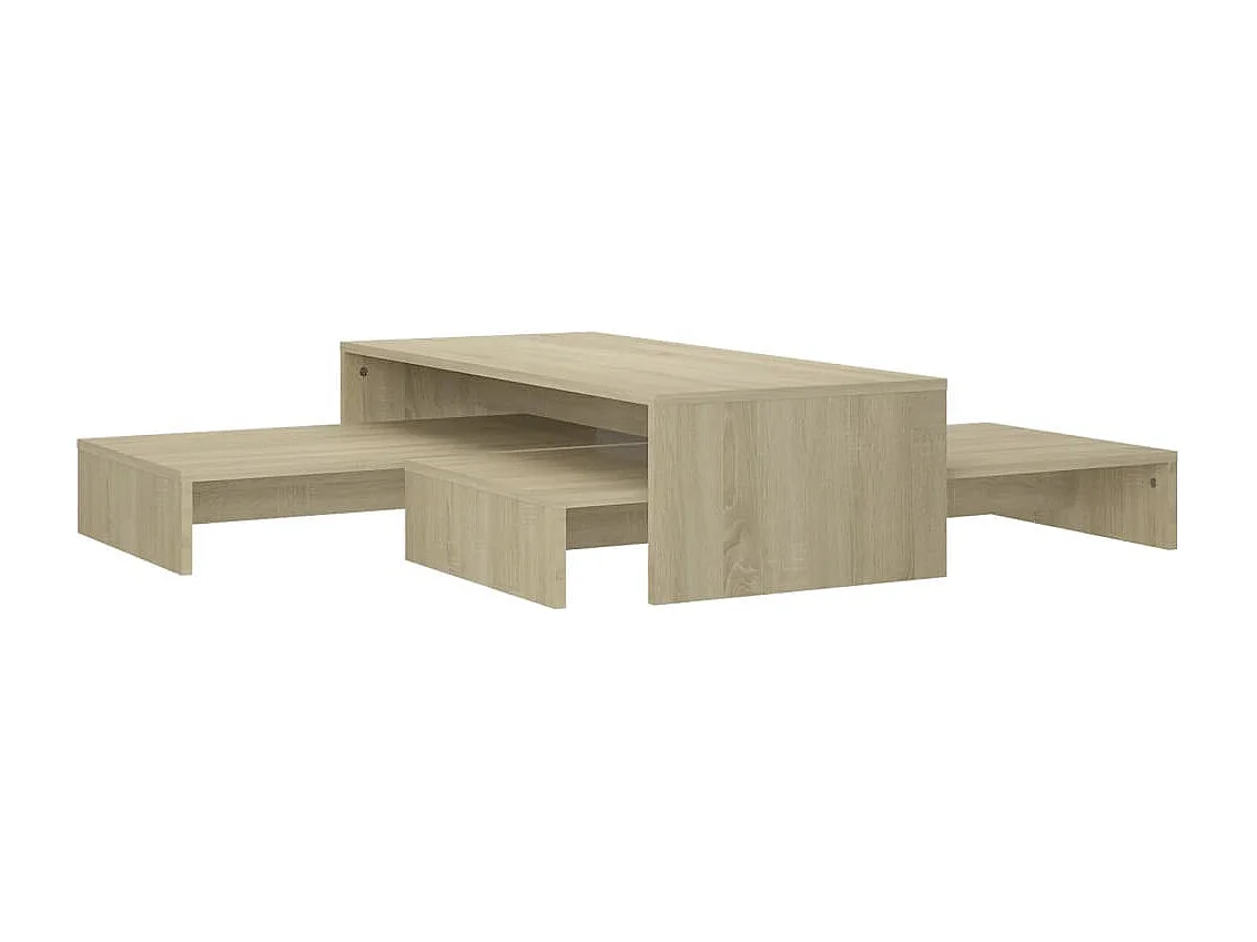 Set de tables basses gigognes chêne sonoma bois d'ingénierie