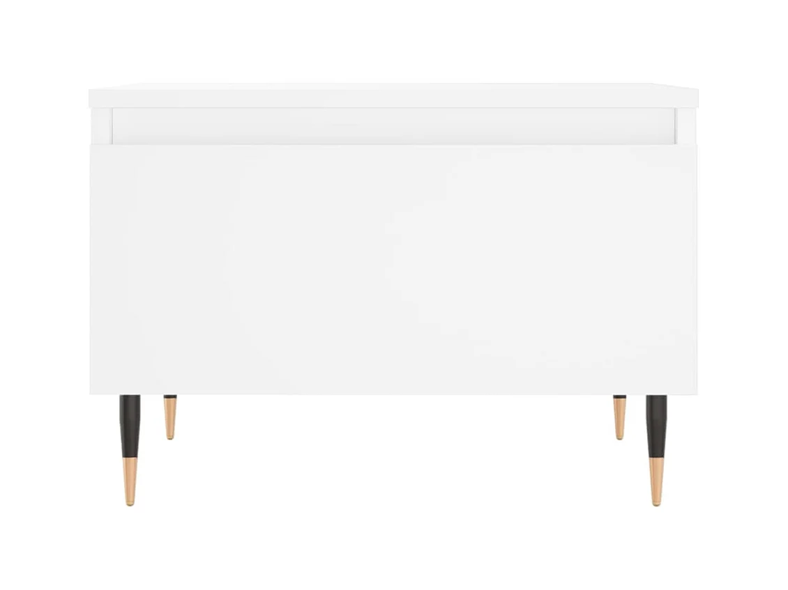 Salontafels 2 stuks wit 50x46x35 cm bewerkt hout