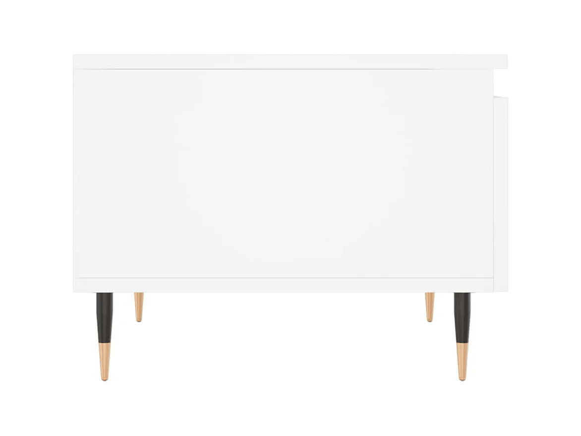 Salontafels 2 stuks wit 50x46x35 cm bewerkt hout