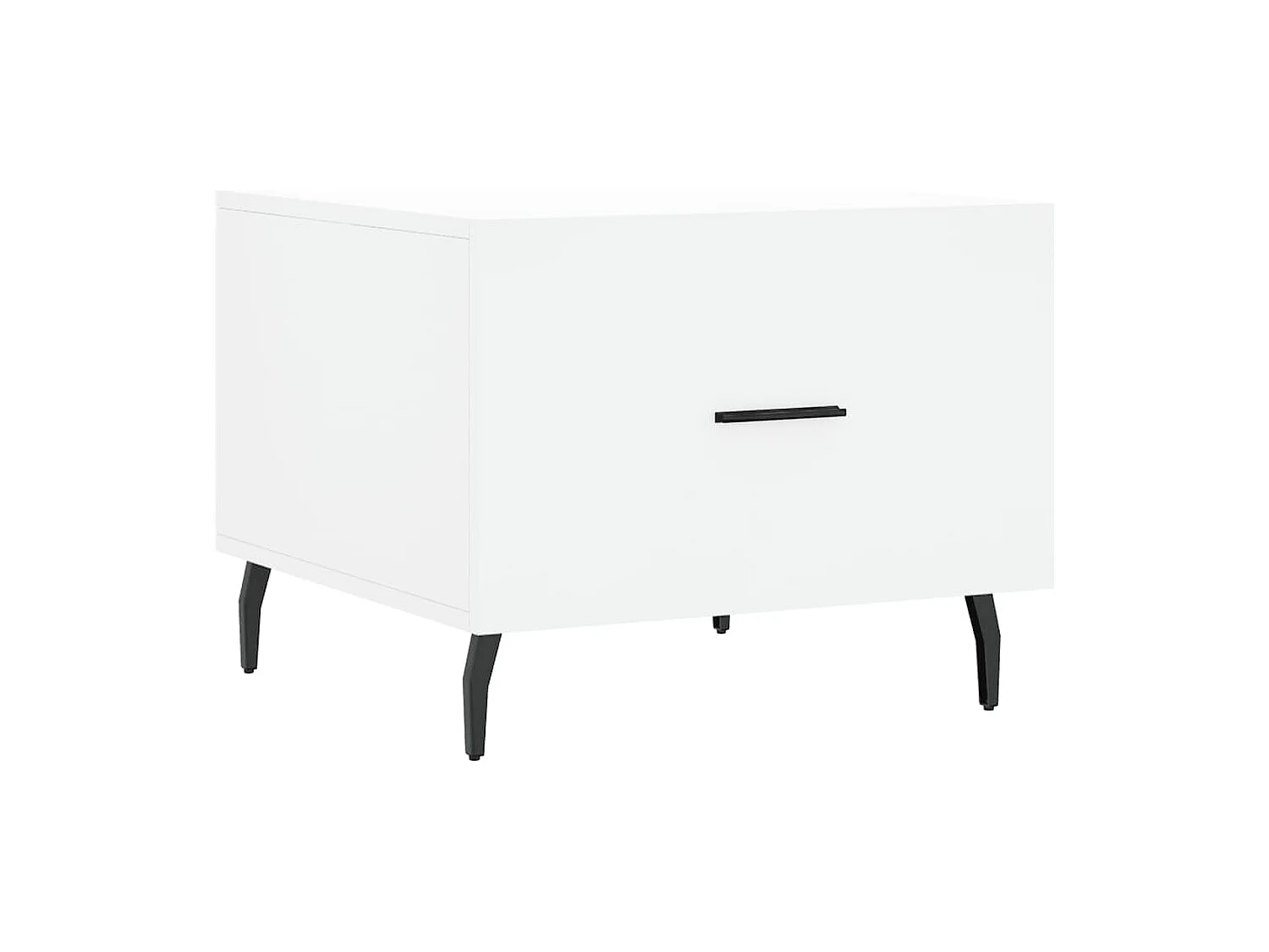 Tables basses 2 pcs blanc 50x50x40 cm bois d'ingénierie