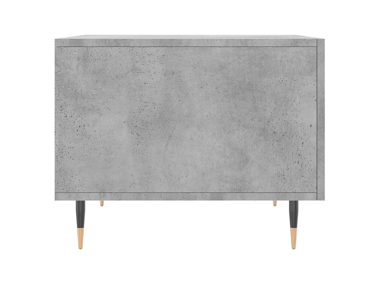 Salontafels 2 stuks betongrijs 50x50x40 cm bewerkt hout