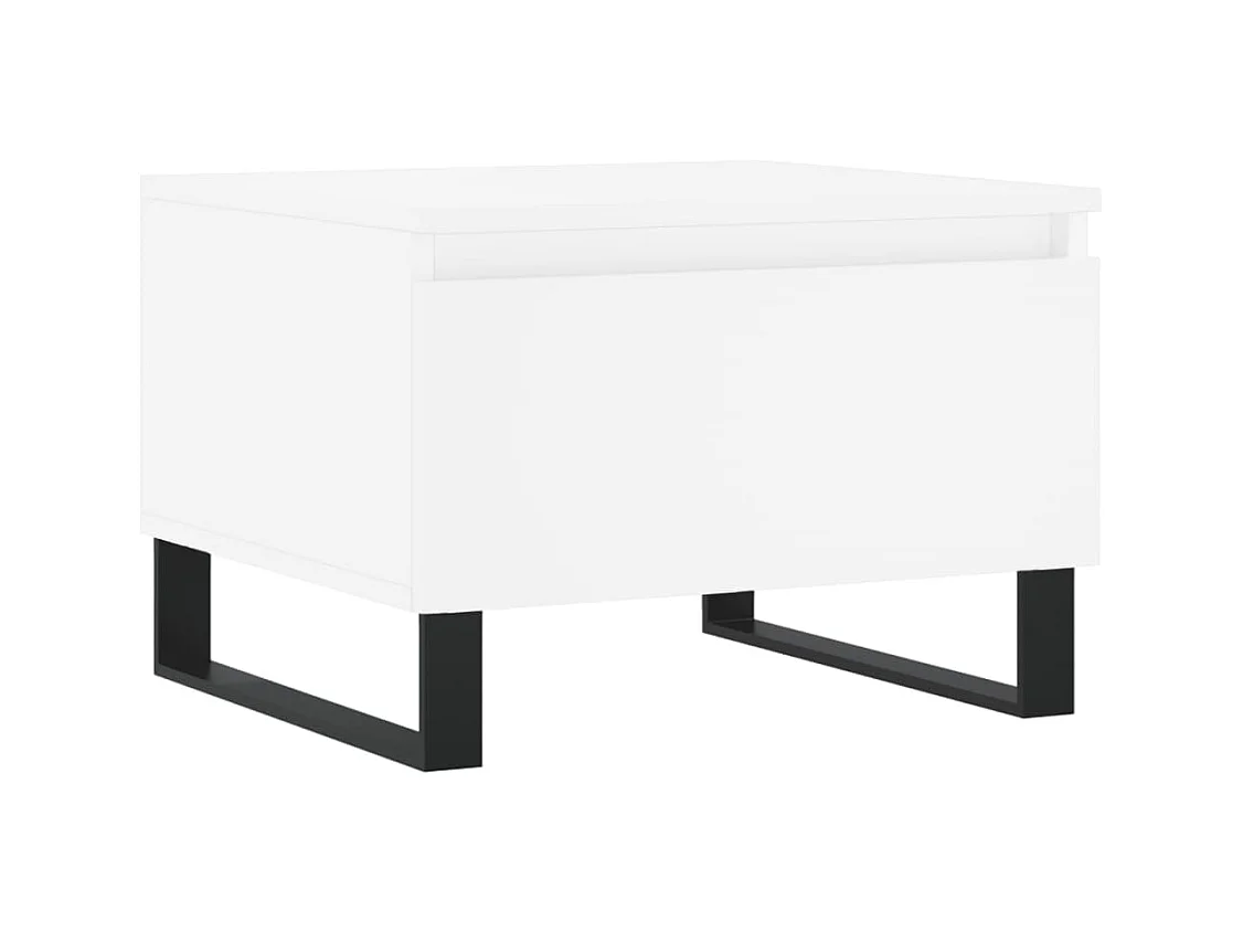 Salontafels 2 stuks wit 50x46x35 cm bewerkt hout