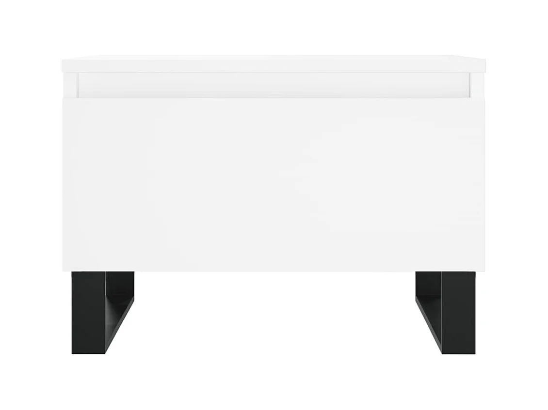 Salontafels 2 stuks wit 50x46x35 cm bewerkt hout