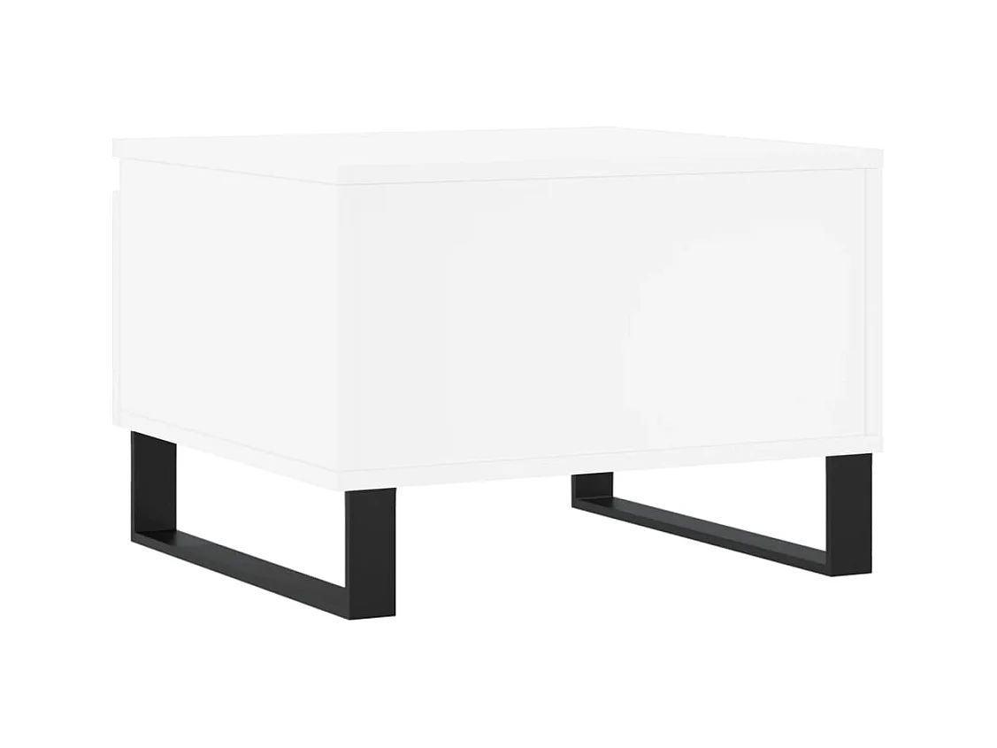 Salontafels 2 stuks wit 50x46x35 cm bewerkt hout