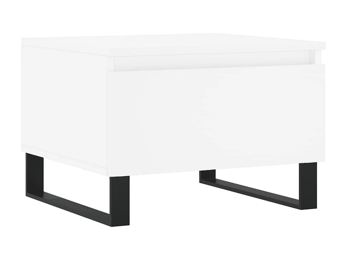 Tables basses 2 pcs blanc 50x46x35 cm bois d'ingénierie