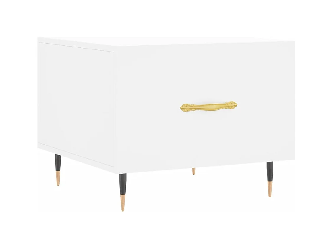 Tables basses 2 pcs blanc 50x50x40 cm bois d'ingénierie