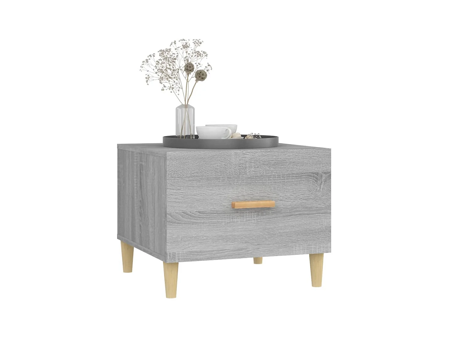 Tables basses 2 pcs sonoma gris 50x50x40 cm bois d'ingénierie