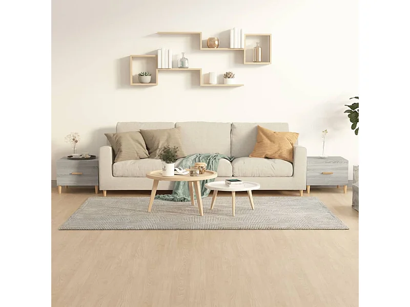 Tables basses 2 pcs sonoma gris 50x50x40 cm bois d'ingénierie