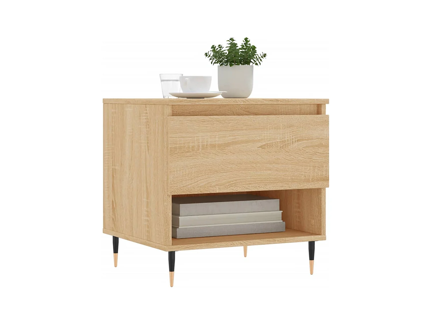 Salontafels 2 stuks Sonoma eiken 50x46x50 cm bewerkt hout