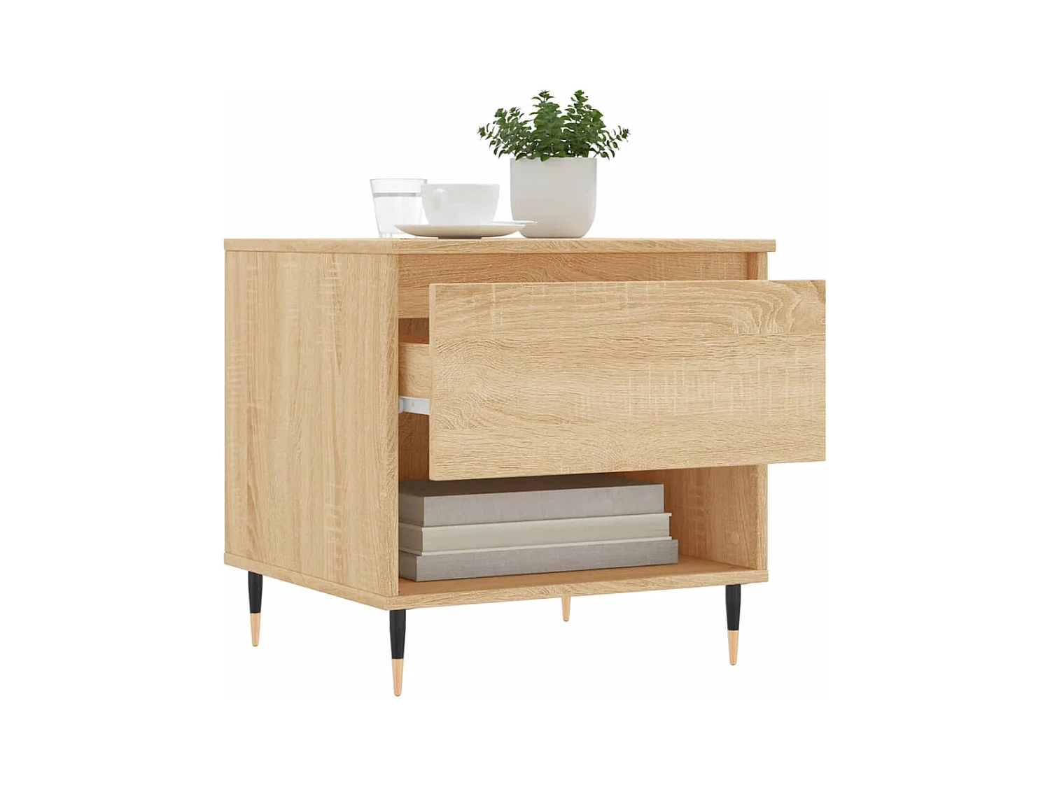 Salontafels 2 stuks Sonoma eiken 50x46x50 cm bewerkt hout