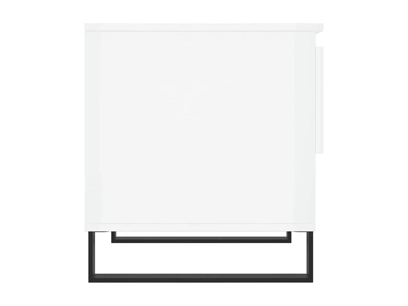 Salontafels 2 stuks wit hoogglans 50x46x50cm bewerkt hout