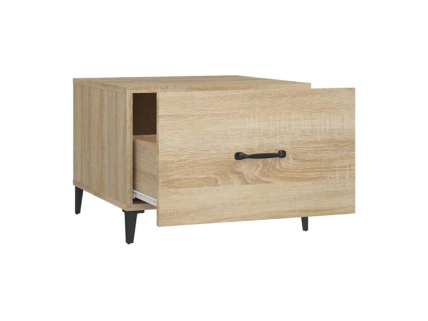 Salontafels met metalen poten 2 stuks Sonoma eiken 50x50x40cm