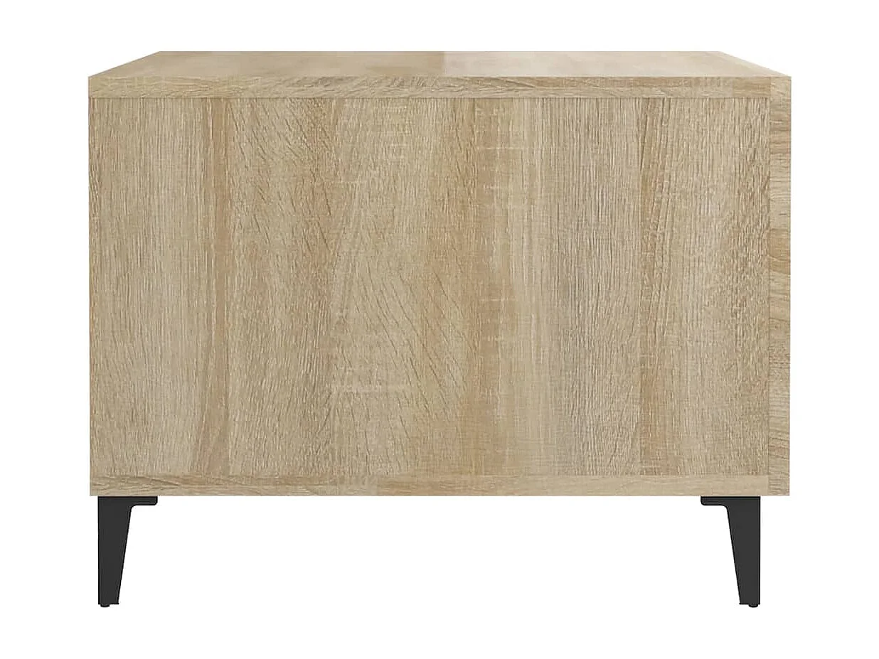 Salontafels met metalen poten 2 stuks Sonoma eiken 50x50x40cm