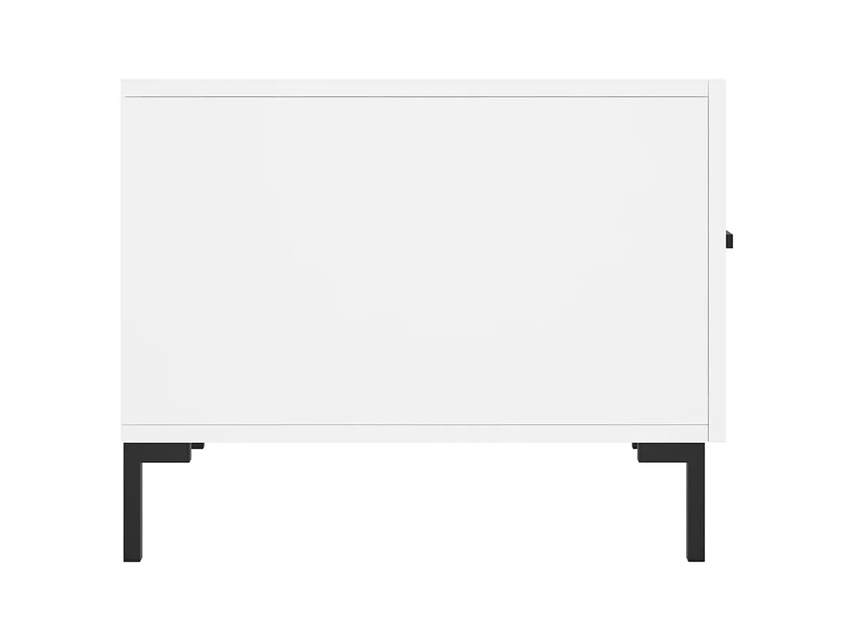 Tavolini da caffè 2 pezzi bianchi 50x50x40 cm in legno ingegnerizzato