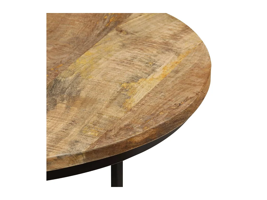 Tables gigognes 2 pcs Bois de manguier brut