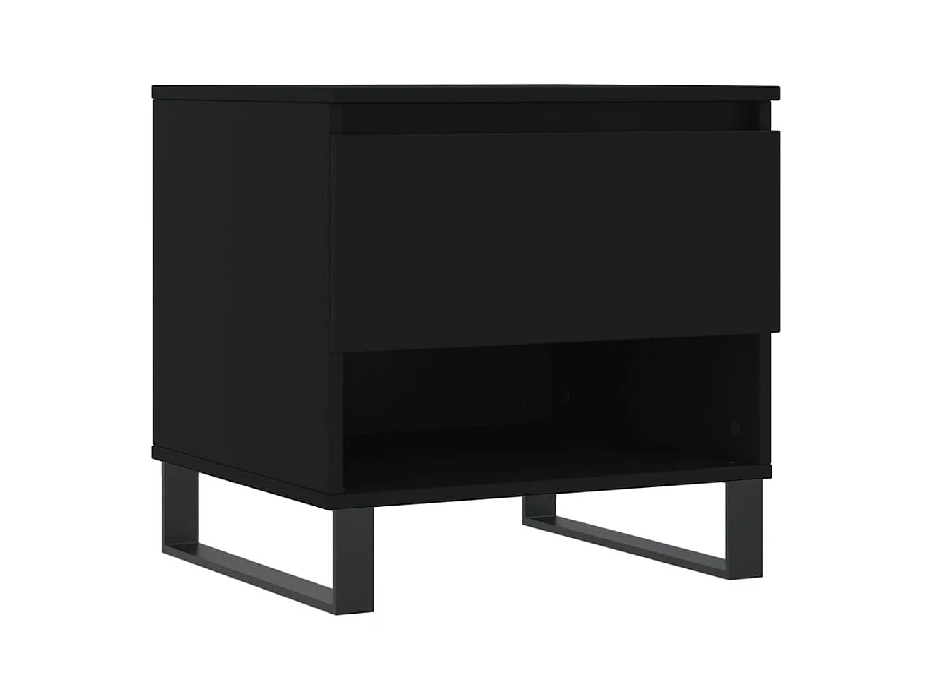 Tables basses 2 pcs noir 50x46x50 cm bois d'ingénierie