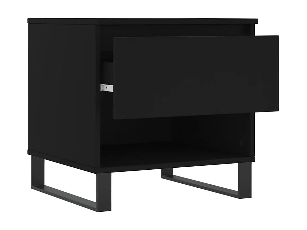 Tables basses 2 pcs noir 50x46x50 cm bois d'ingénierie