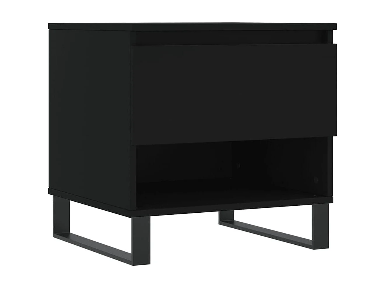 Tables basses 2 pcs noir 50x46x50 cm bois d'ingénierie