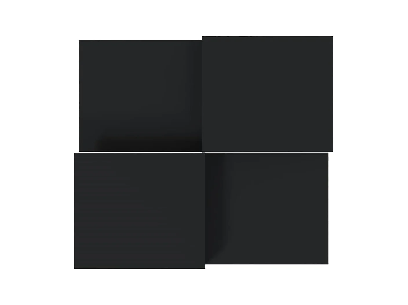 Tavolini da caffè 2 pezzi in legno ingegnerizzato nero