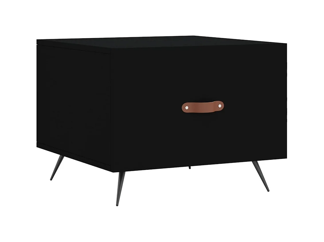 Tables basses 2 pcs noir 50x50x40 cm bois d'ingénierie