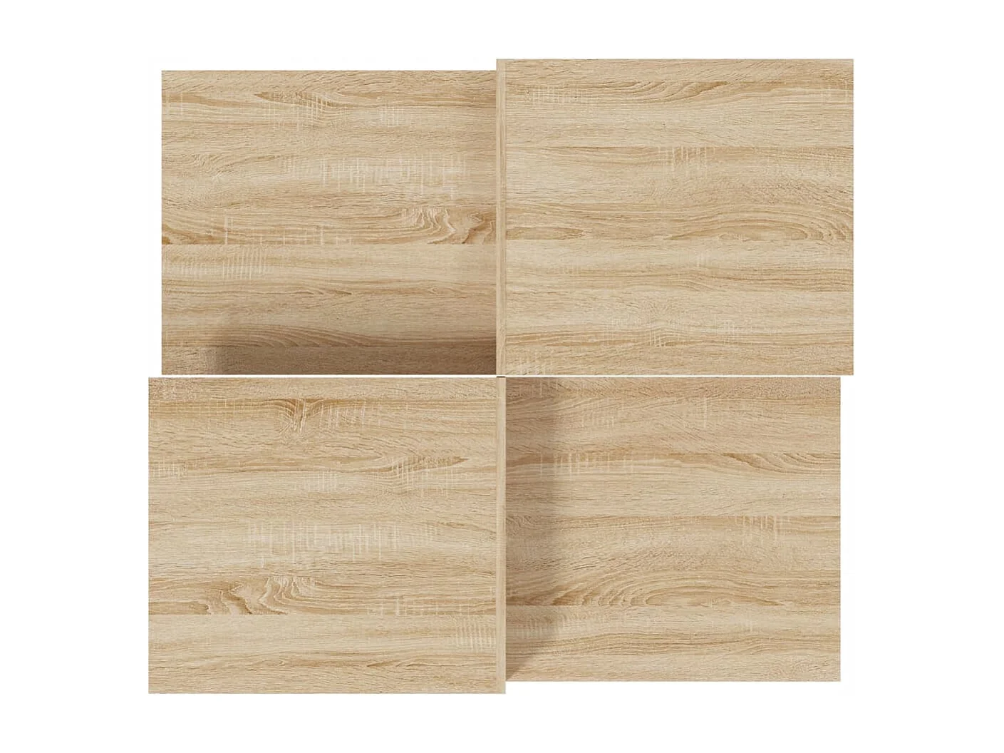 Juego de mesa de centro de 2 piezas de roble Sonoma de madera de ingeniería