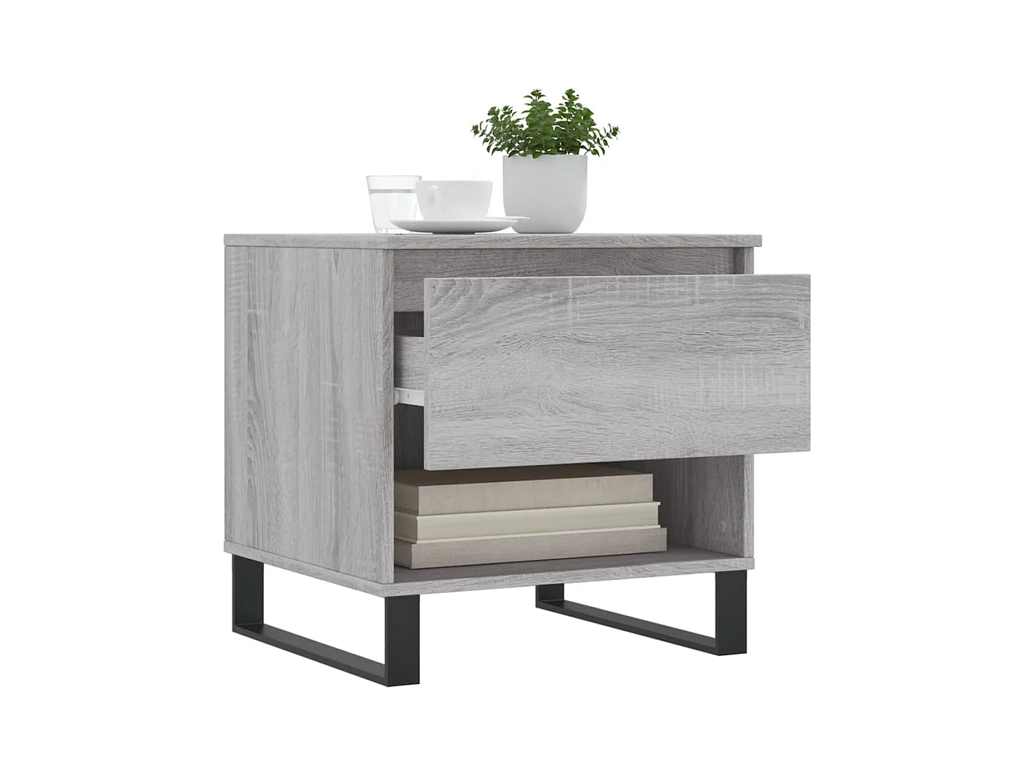 Tavolini da caffè 2 pezzi grigio sonoma 50x46x50 cm in legno ingegnerizzato