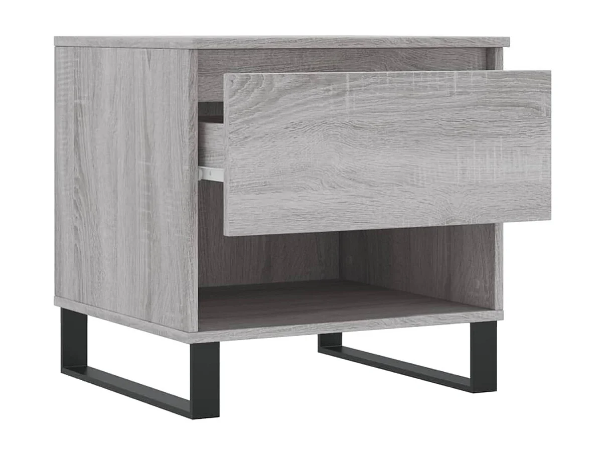 Tavolini da caffè 2 pezzi grigio sonoma 50x46x50 cm in legno ingegnerizzato